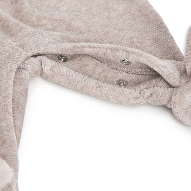 Girls Light Natural Embellished Leg Opening Babysuit image number 3